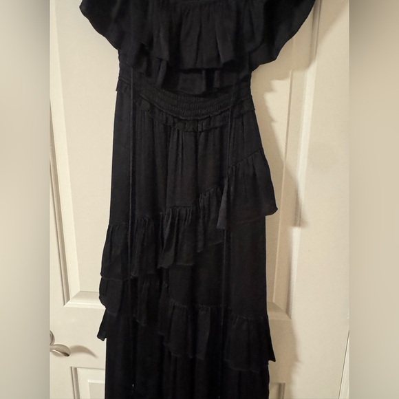 Ulla Johnson Silk Black Ruffled Dress - Picture 6 of 7